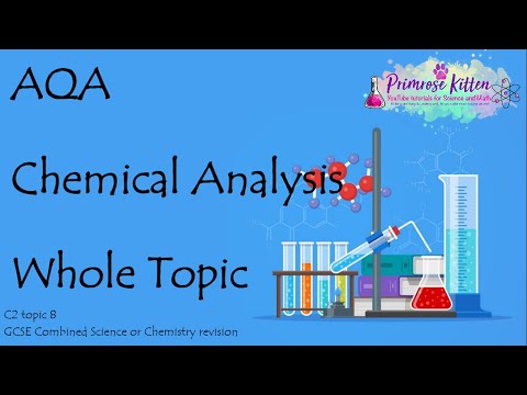 The whole AQA – CHEMICAL ANALYSIS. GCSE Chemistry or combined science revision, topic 8 for C2