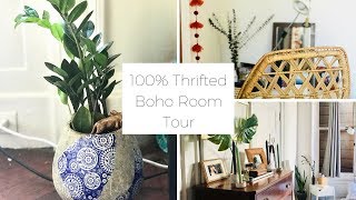 Boho Room Tour: 100% Thrifted, Second Hand Decor and Furniture