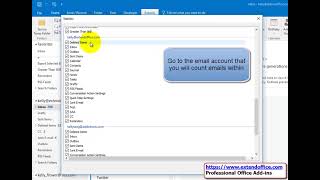 How to count total number of incoming emails per day in Outlook