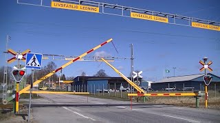 Spoorwegovergang Skene (S) // Railroad crossing // Järnvägsövergång