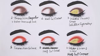 How to Do Halo \u0026 Glitter Easy Makeup | Simple eye makeup practice for beginners