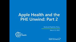 Apple Health PHE Unwind Part 2