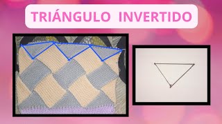 Triangulo invertido | Tejiendo ENTRELAC en la máquina de tejer.