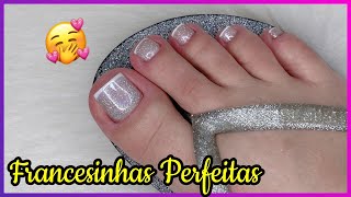 Francesinhas Perfeitas nas Unhas dos Pés Com Muito Brilho