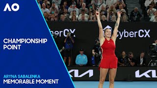 Championship Point | Aryna Sabalenka Defends the Women's Singles Title | Australian Open 2024