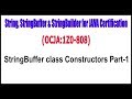 OCJA(1Z0 - 808) || StringBuffer class Constructors Part - 1
