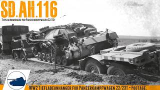 Rare WWII Sd. Ah. 116 - Tiefladeanhänger für Panzerkampfwagen 22/23t.