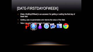Lasso Programming: [Date→firstDayOfWeek]
