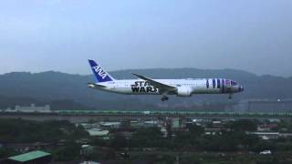 全日空 星際大戰R2D2彩繪機首航台北松山機場 RCSS/TSA ANA Boeing 787-9 Dreamliner JA873A STAR WARS R2-D2