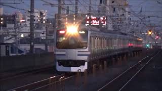 【総武線高速通過集！】下総中山駅 E259系N'EX・E219系・E231系・209系！【夕焼け！】