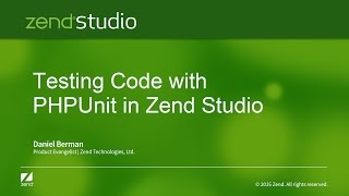 Testing Code With PHPUnit in Zend Studio