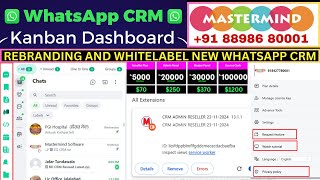 WhatsApp CRM Kanban Chrome Extension | Rebranding| White Label | Help Line +918898680001,