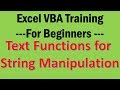 Excel VBA Tutorial 09-String Manipulation with Text Functions in VBA