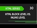 HTML Web Design Tutorials: HTML Block Level Element vs Inline Element Lesson 30