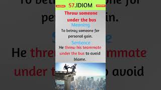 Idiom Of The Day (57).Throw Someone Under The Bus #idiomsandphraseswithmeanings