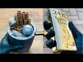 Nordic Gold Casting At Home - Trash To Treasure - ASMR Metal Melting - BigStackD Copper Alloy