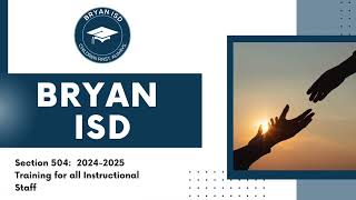 2024 2025 Section 504 Training for Instructional Staff