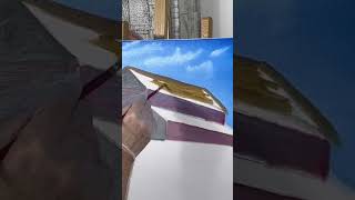 Putting color on the roof￼ #shorts #timelapse #painting #oilpainting #satisfying