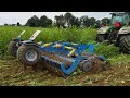 farmet hi speed disc working in a heavy summer cover crop as green manure to build soil biology