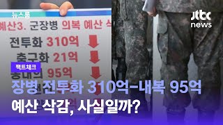 [팩트체크] 장병 전투화 310억-내복 95억 예산 삭감? / JTBC 뉴스룸