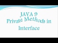 Java 9 – Private Methods in Interface