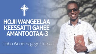 HOJII WANGEELAA KEESSATTI GAHEE AMANTOOTAA 3-Obbo Wondmagegn Udessa-Tajaajila Sab-qunamtii Torbaanii