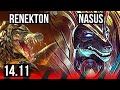 RENEKTON vs NASUS (TOP) | 8/1/2, 600+ games | KR Diamond | 14.11