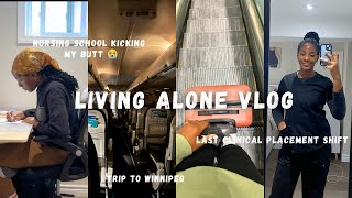 LIVING ALONE DIARIES 🌱 | Last clinical placement shift, outfit ideas, went on a trip, self care haul