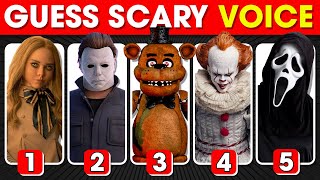 Guess Scary Movie Character by VOICE | FNAF Movie, It, M3gan, Michael Myers #232