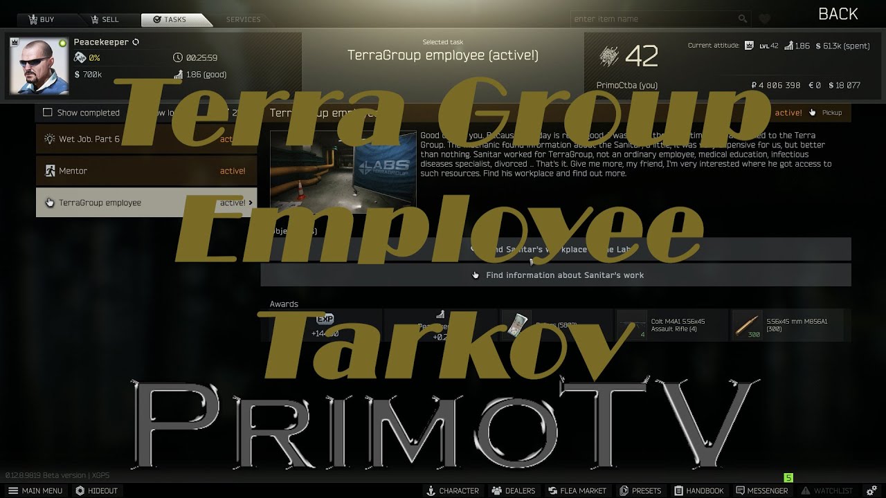 Terra Group Employee Tarkov Task - YouTube