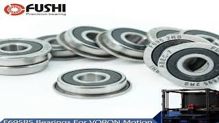 FUSHI F695 2RS Bearing 5*13*4 mm 10Pcs ABEC-7 Flanged Miniature F695 RS Ball Bearings F695