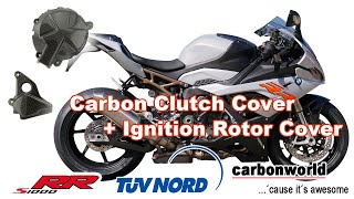 BMW S1000 RR Carbon Clutch Cover+Ignition Rotor Cover (Art.nr.:012BS19+ 010BS19) Carbonworld.de