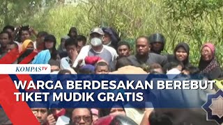 Ribuan Warga Berdesakan dan Nyaris Ricuh Berebut Tiket Mudik Gratis di Batam