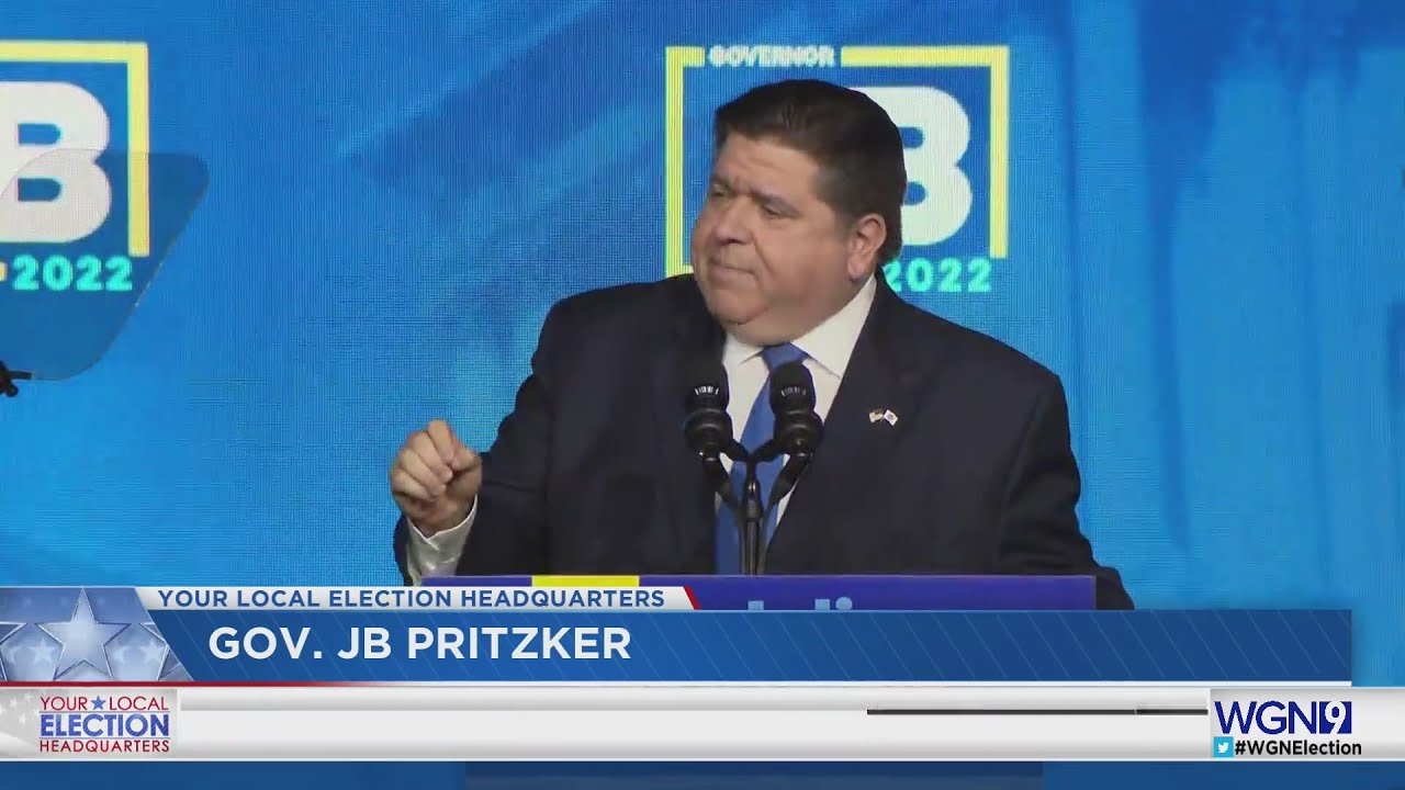 Governor JB Pritzker Delivers Victory Speech Following 2022 Midterm ...