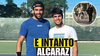 Matteo Berrettini e Carlos Alcaraz si allenano insieme a Murcia