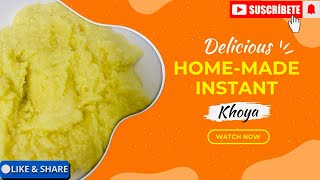 5min- Instant Mawa (Khoya) Recipe | मिल्क पाउडर से बनाये खोया | Homemade Khoya with Milk Powder |