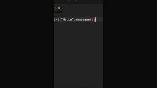 Swapcase string in Python #coding #python #programming
