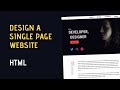 Design A Single Page Static Website (The Markup - HTML)
