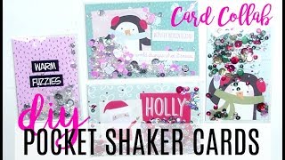 Shaker Pocket Card Tutorial | Christmas Card Collab | Serena Bee Creative