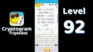 Cryptogram Tripledot Level 92 Answer | SolutionGuruji