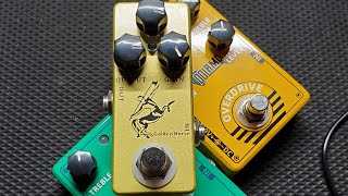 Muslady Golden Horse Overdrive Review, Demo and Comparison!! Dolamo Green and Yellow!!