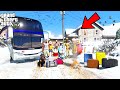 Shinchan and Franklin Plan A Road Trip With Luxury Bus From Los Santos To Snow Land in GTA 5