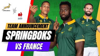 Springboks Team vs France | Rugby World Cup 2023