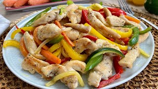 Salteado de Pollo con Verduras, Fácil, Rápido y Delicioso!!