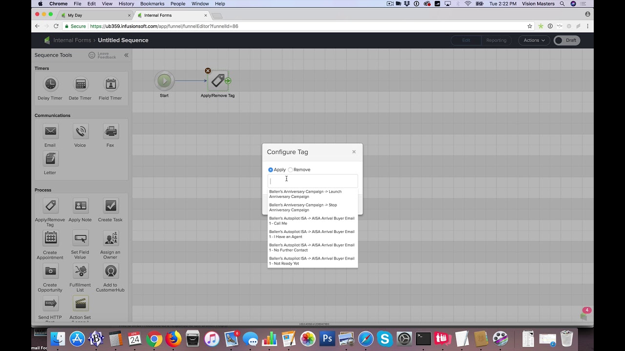 Managing Your Infusionsoft Database With Internal Forms Youtube