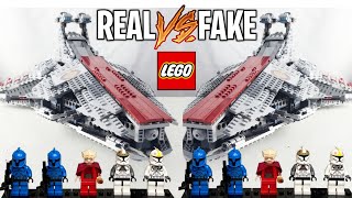 FAKE LEGO Star Wars 8039 Venator-Class Republic Attack Cruiser! (REAL VS FAKE)