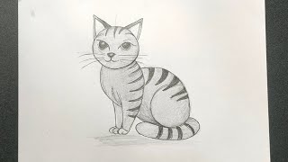 Cách mình vẽ con mèo đơn giản bằng bút chì|how to draw a cat