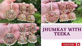 Hyderabadi Jhumka With Teeka | Charminar Jewellery Online Shopping | Jhumka Earring | Jhumka Design