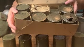 Unboxing RARE 1955 Korean War RCI - Ration Combat Individual