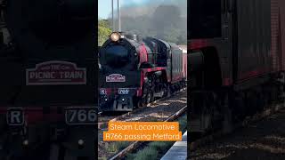 Steam Locomotive R766 passing Metford #trains #steamfest #shorts